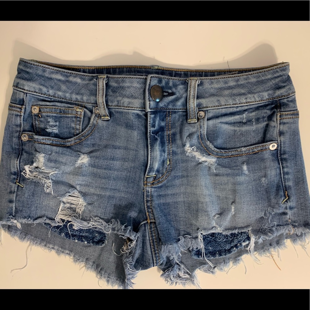american eagle denim shorts size 4